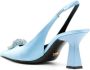 Versace 80mm slingback crystal embellished pumps Blue - Thumbnail 3