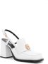 Versace 85mm slingback loafer pumps White - Thumbnail 2