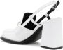 Versace 85mm slingback loafer pumps White - Thumbnail 3