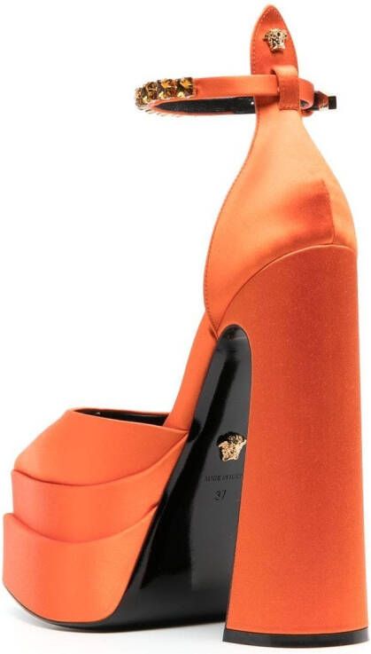 Versace Aevitas 110mm platform pumps Orange