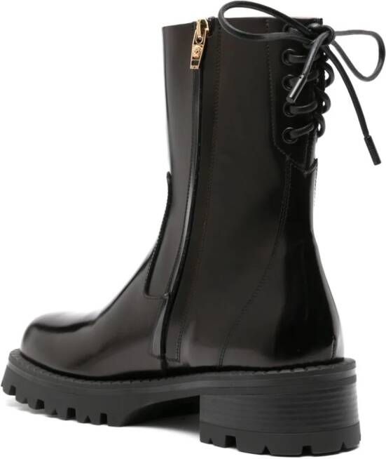 Versace Alia leather ankle boots Black