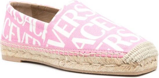 Versace all-over logo print espadrilles Pink