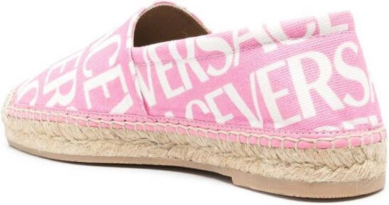 Versace all-over logo print espadrilles Pink