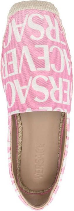 Versace all-over logo print espadrilles Pink