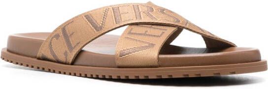 Versace Allover sandals Neutrals