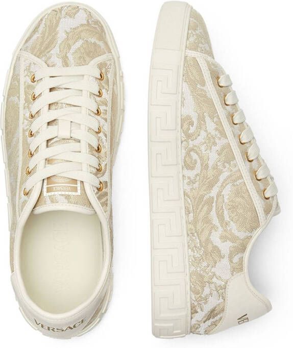 Versace Barocco Greca jacquard sneakers Neutrals