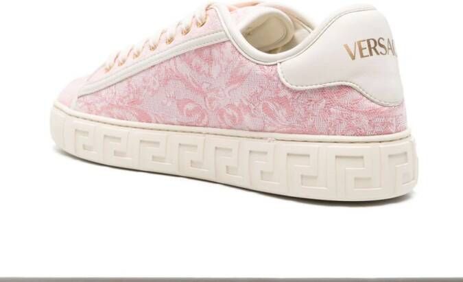 Versace Barocco Greca jacquard sneakers Pink