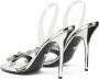 Versace Gianni Ribbon 110mm metallic sandals Silver - Thumbnail 3