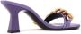 Versace 70mm chain-detail mule sandals Purple - Thumbnail 3