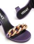 Versace 70mm chain-detail mule sandals Purple - Thumbnail 4