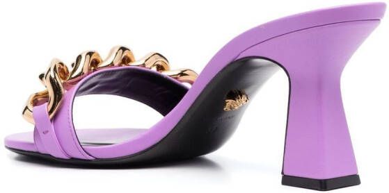 Versace chain-link mule sandals Purple