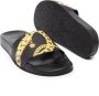 Versace Chain Pinstripe print slides Black - Thumbnail 2