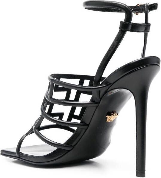 Versace cut-out detail 120mm sandals Black