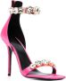 Versace 110mm crystal-embellished satin sandals Pink - Thumbnail 2