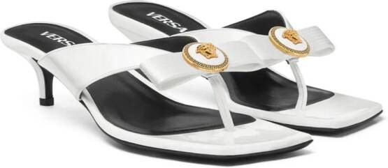 Versace Gianni 45mm leather sandals White