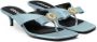 Versace Gianni Bow 45mm leather mules Blue - Thumbnail 2