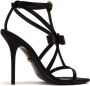 Versace Gianni Ribbon 110mm satin sandals Black - Thumbnail 3