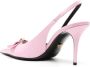 Versace Gianni Ribbon 85mm leather pumps Pink - Thumbnail 3
