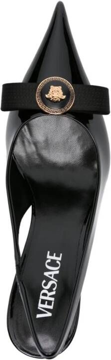 Versace Gianni Ribbon 85mm slingback pumps Black