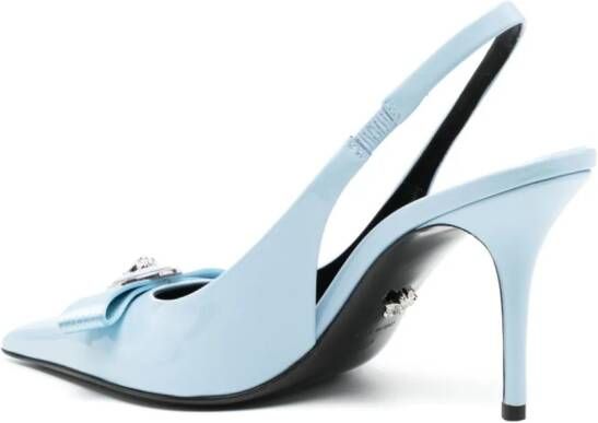 Versace Gianni Ribbon 85mm slingback pumps Blue
