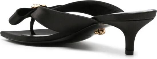 Versace Gianni Ribbon bow-embellished mules Black