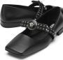 Versace Gianni Ribbon studded ballerina shoes Black - Thumbnail 4