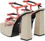 Versace Gianni Ribbon platform sandals Orange - Thumbnail 3