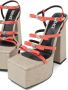 Versace Gianni Ribbon platform sandals Orange - Thumbnail 4