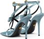 Versace Gianni ribbon satin caged sandals Blue - Thumbnail 3