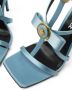 Versace Gianni ribbon satin caged sandals Blue - Thumbnail 4