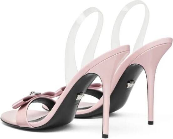 Versace Gianni Ribbon 110mm slingback sandals Pink