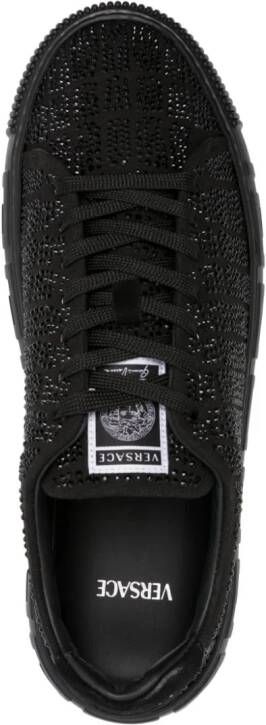 Versace Greca crysta-embellished sneakers Black