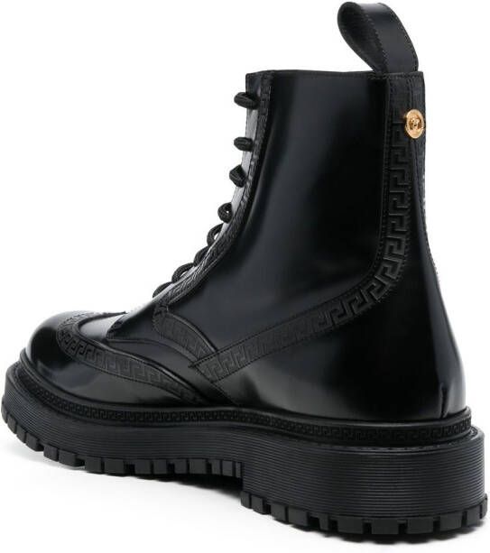Versace Greca-detail ankle boots Black