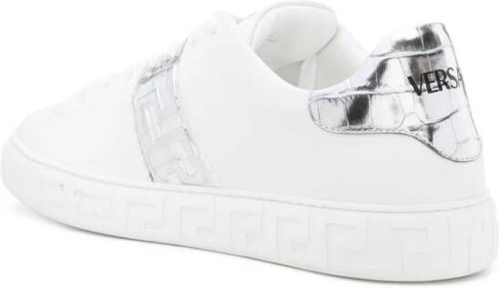 Versace Greca-detail leather sneakers White