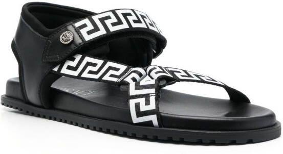 Versace Greca-detail sandals Black