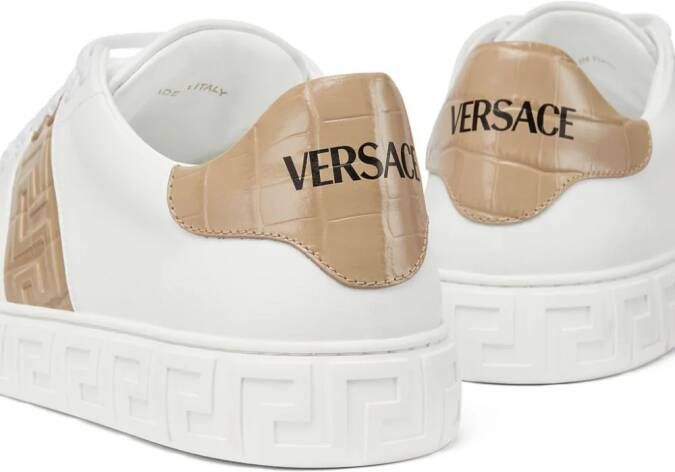 Versace Greca embossed-detail sneakers White