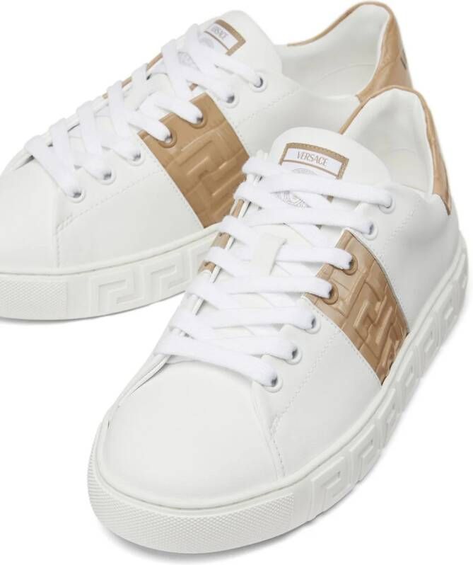 Versace Greca embossed-detail sneakers White
