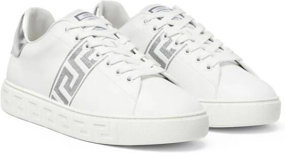 Versace Greca embroidered sneakers White