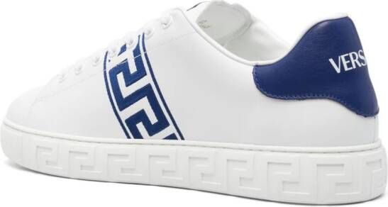 Versace Greca-embroidery leather sneakers White