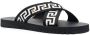 Versace Greca-motif crossover-strap sandals Black - Thumbnail 2