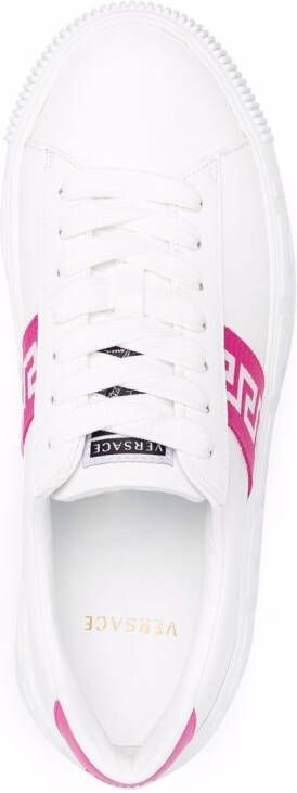 Versace Greca-print flatform sneakers White