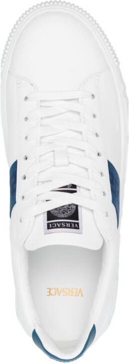 Versace Greca stripe low-top sneakers White