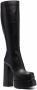 Versace high-heel leather boots Black - Thumbnail 2