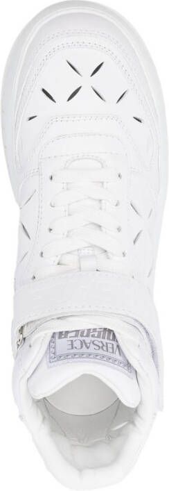 Versace high-top leather sneakers White