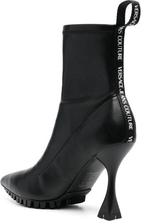 Versace Jeans Couture 100mm logo-print ankle boots Black