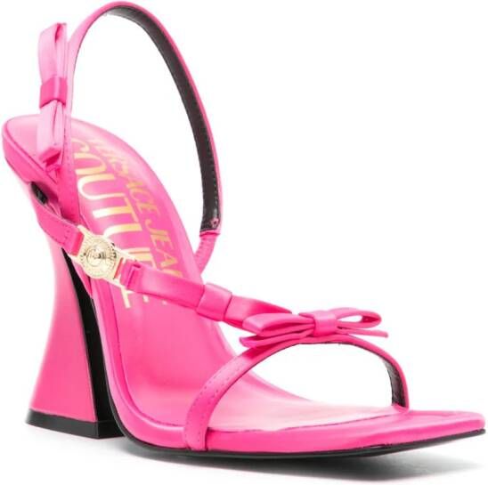 Versace Jeans Couture 110mm bow-detailed sandals Pink
