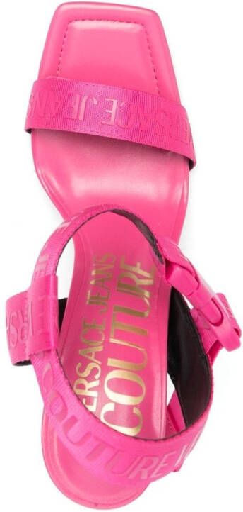 Versace Jeans Couture 110mm logo-print sandals Pink