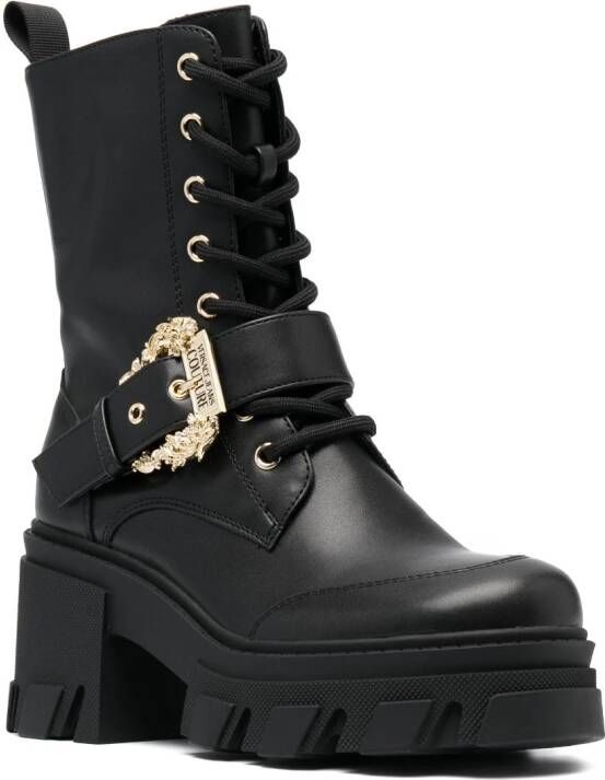 Versace Jeans Couture Mia 85mm ankle-length leather boots Black