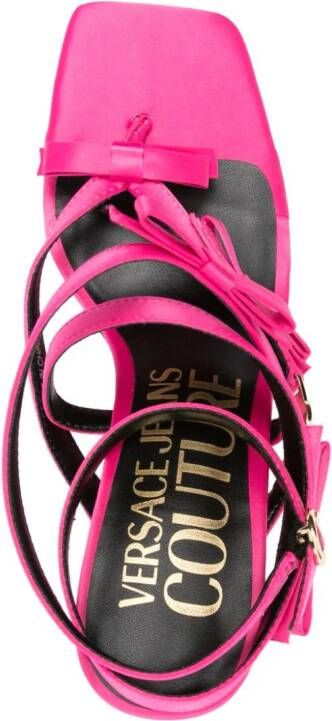 Versace Jeans Couture 85mm bow-embellished sandals Pink