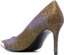 Versace Jeans Couture 90mm contrast-toe glittered pumps Gold - Thumbnail 3